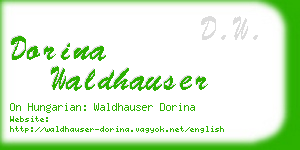 dorina waldhauser business card